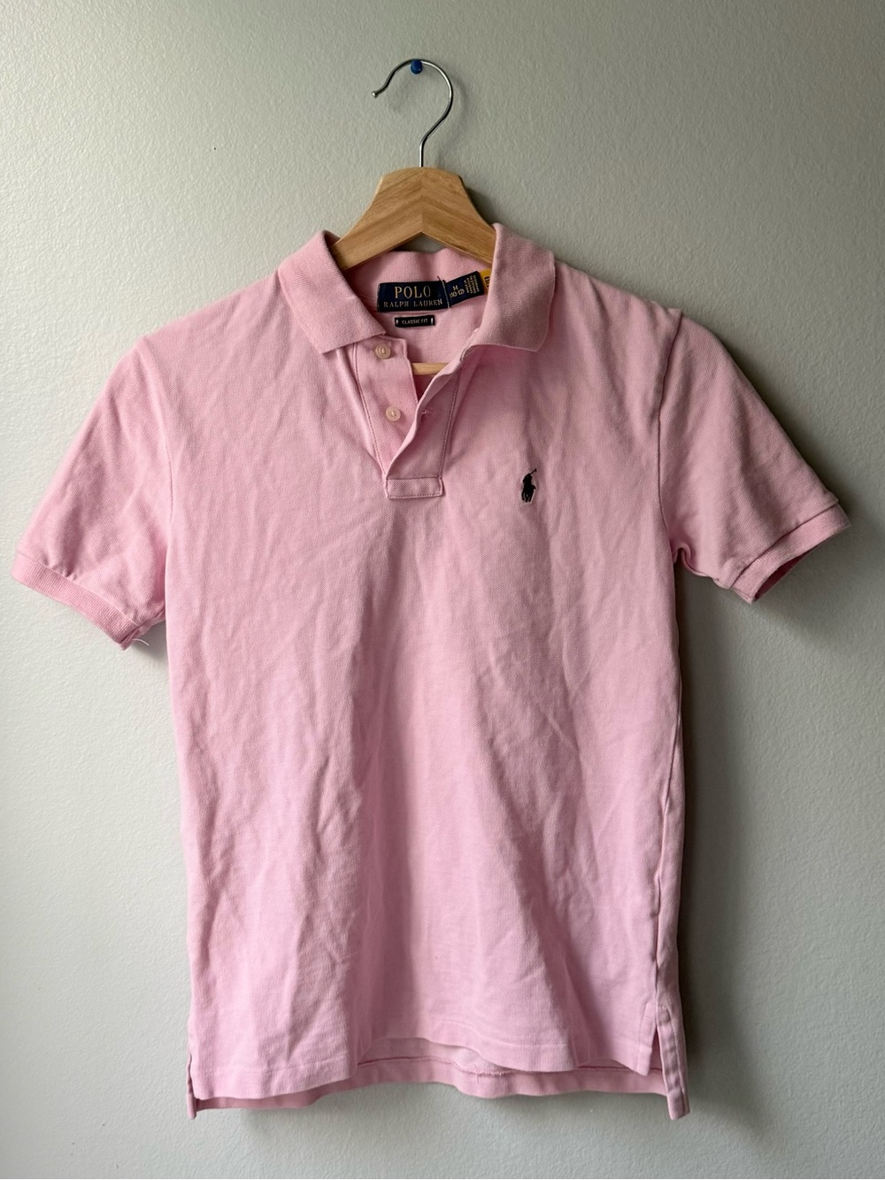 Polo by Ralph Lauren Light Pink Classic Polo Shirt with Navy Pony